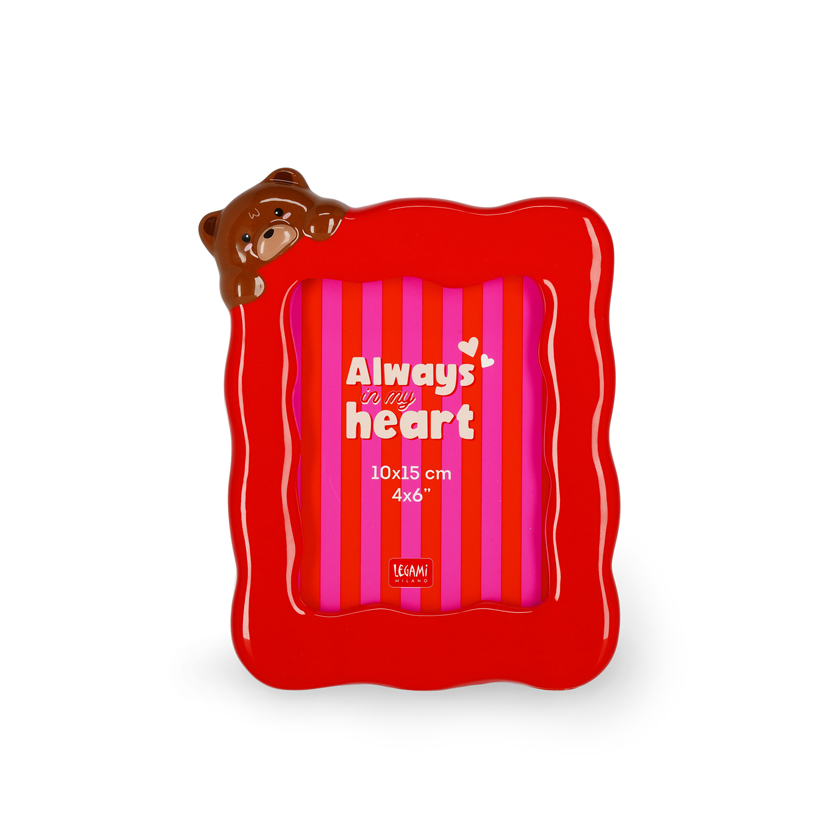 Kόκκινη επιτραπέζια κορνίζα με αρκουδάκι, Legami