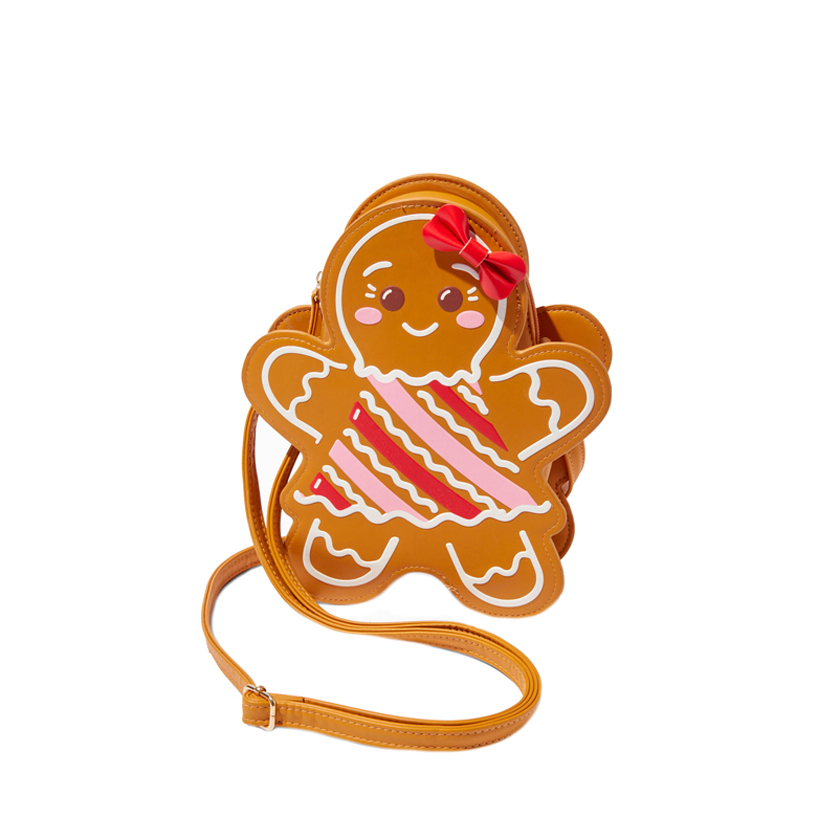 Gingerbread woman crossbody bag