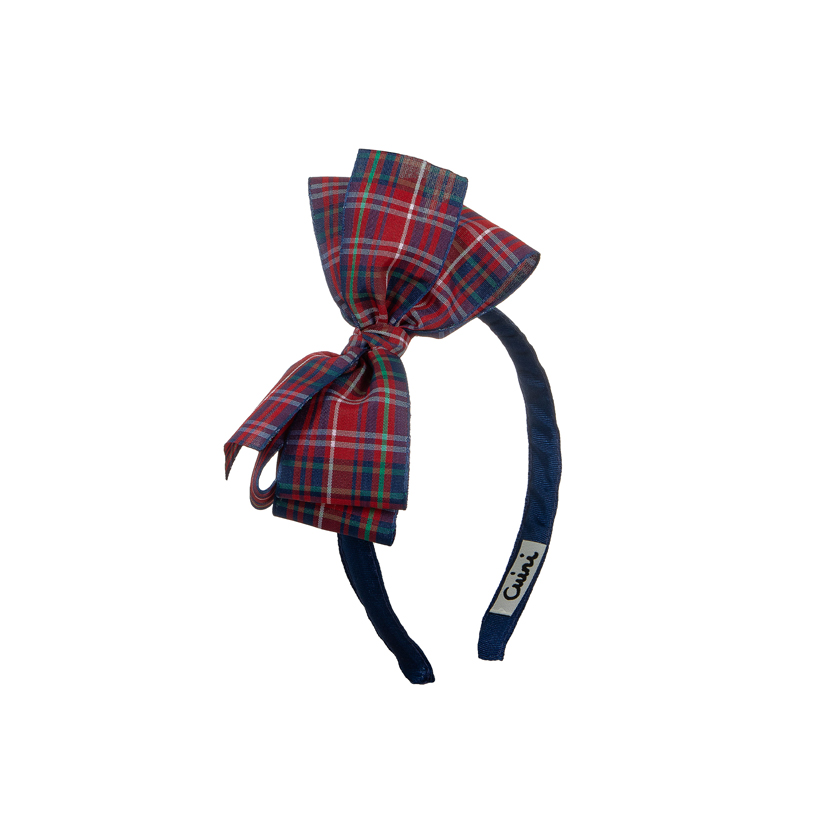 Headband with plaid bow, Ciuni