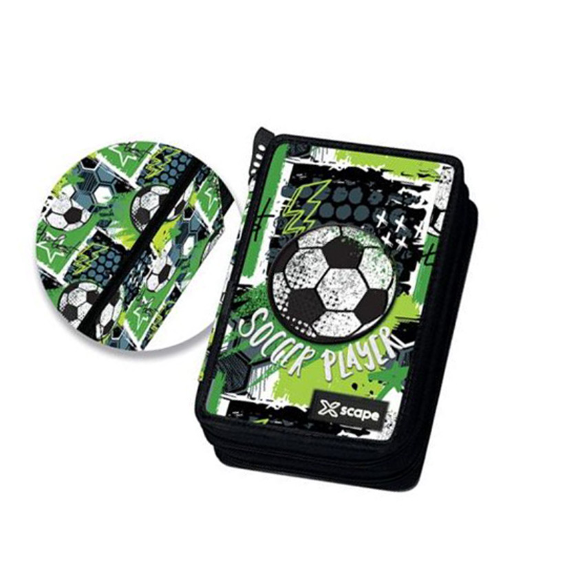 Football-print pencil case, Xscape