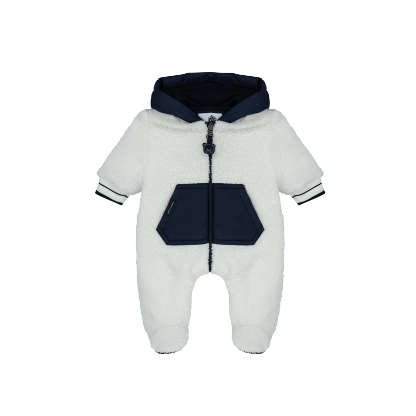 White fleece onesie