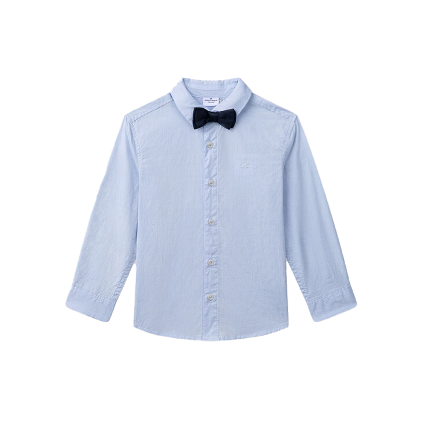 Light blue shirt with bow tie