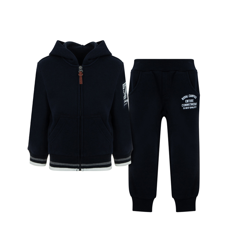 Dark blue zip-up hoodie and joggers set
