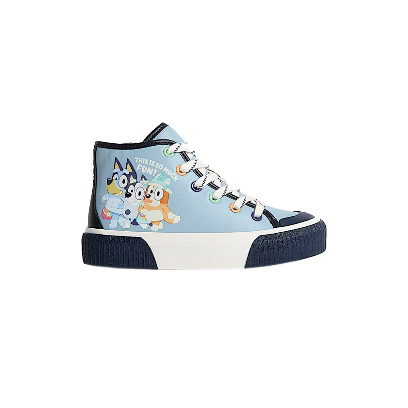 Light blue Bluey high-top sneakers