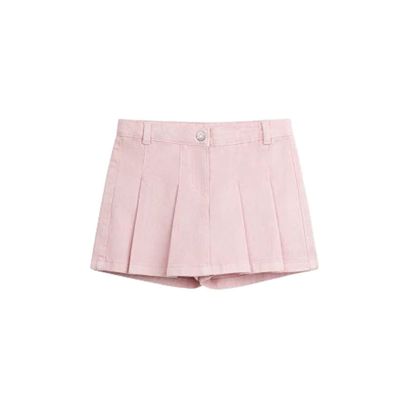 Pink pleated skort