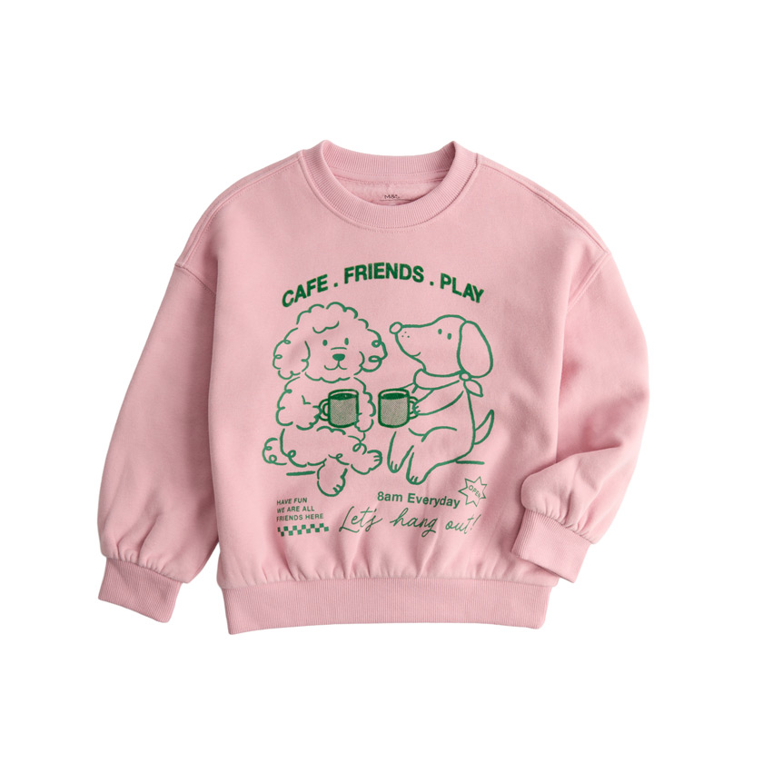 Pink Cafe Friends sweatshirt