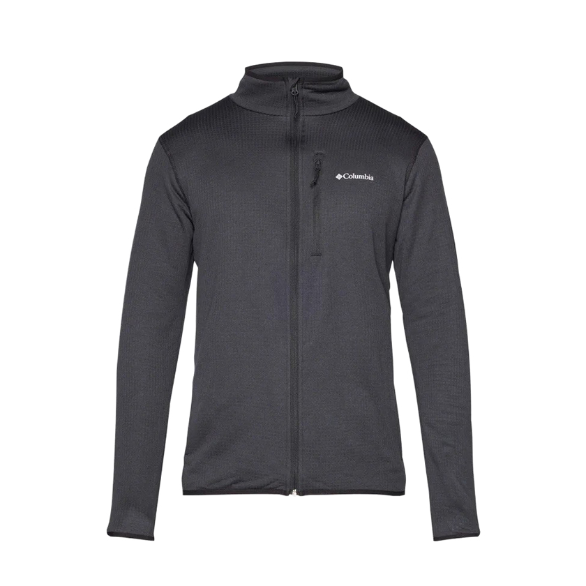 Μαύρη ζακέτα Essential Hike Grid με επένδυση fleece