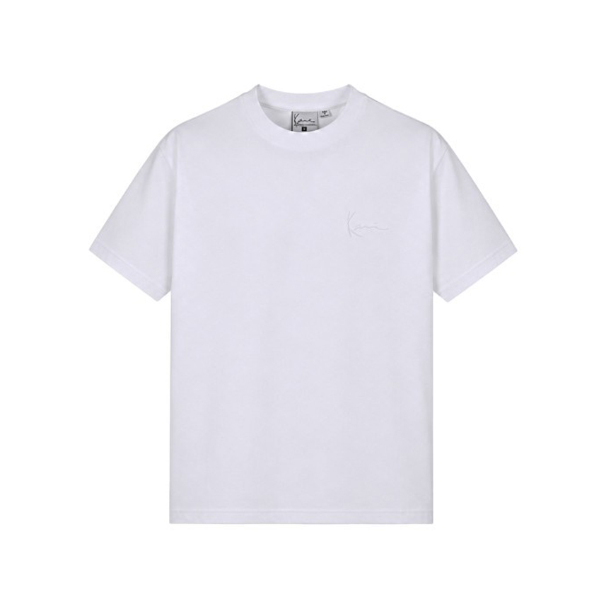 Λευκό oversized t-shirt με logo, Karl Kani