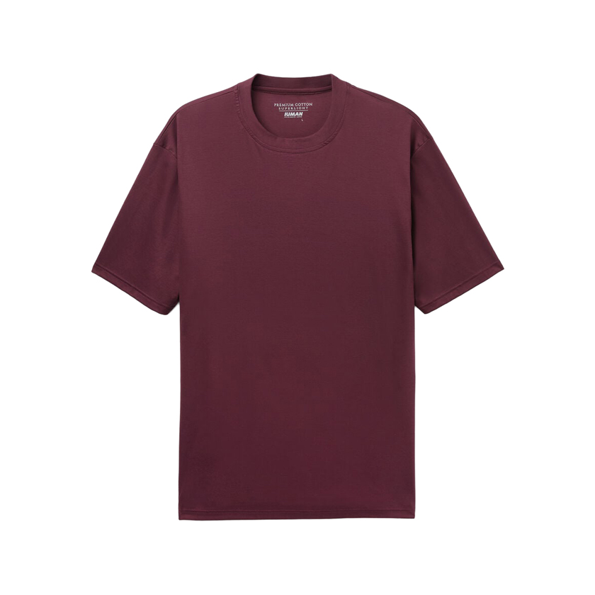 Burgundy mercerized cotton shirt filo premium