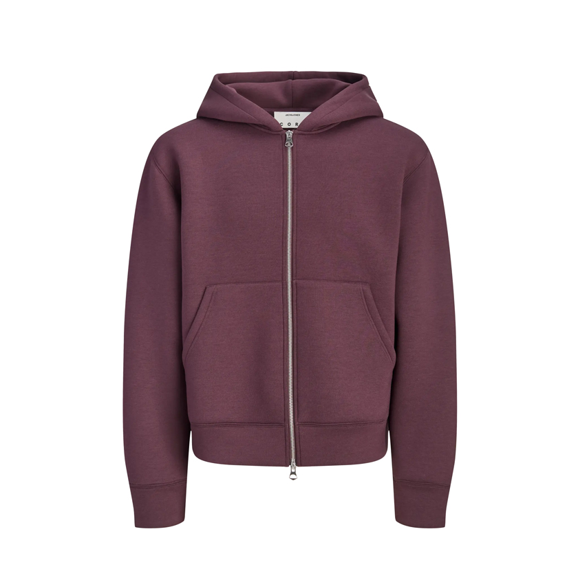 Burgundy scuba zip-up jacket 
