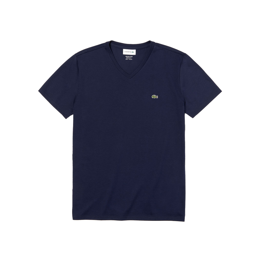 Σκούρο μπλε t-shirt με λαιμόκοψη V