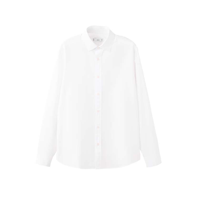 Λευκό πουκάμισο σε κανονική γραμμή