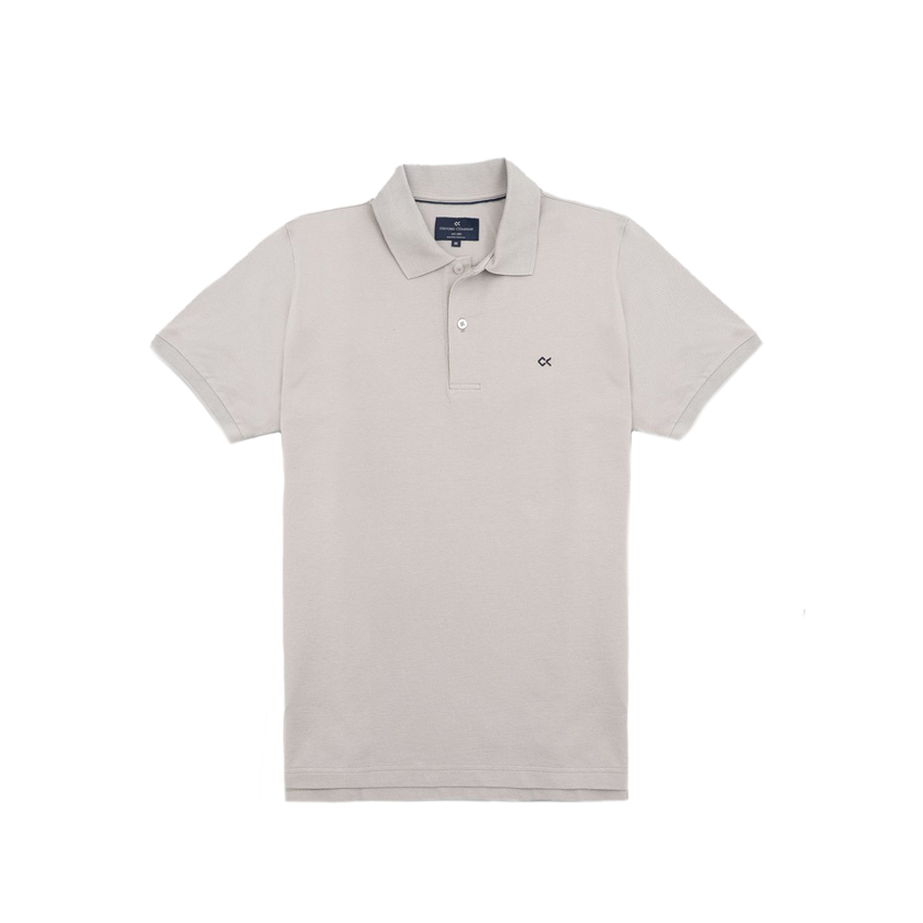 Γκρι μπλούζα polo σε κανονική γραμμή