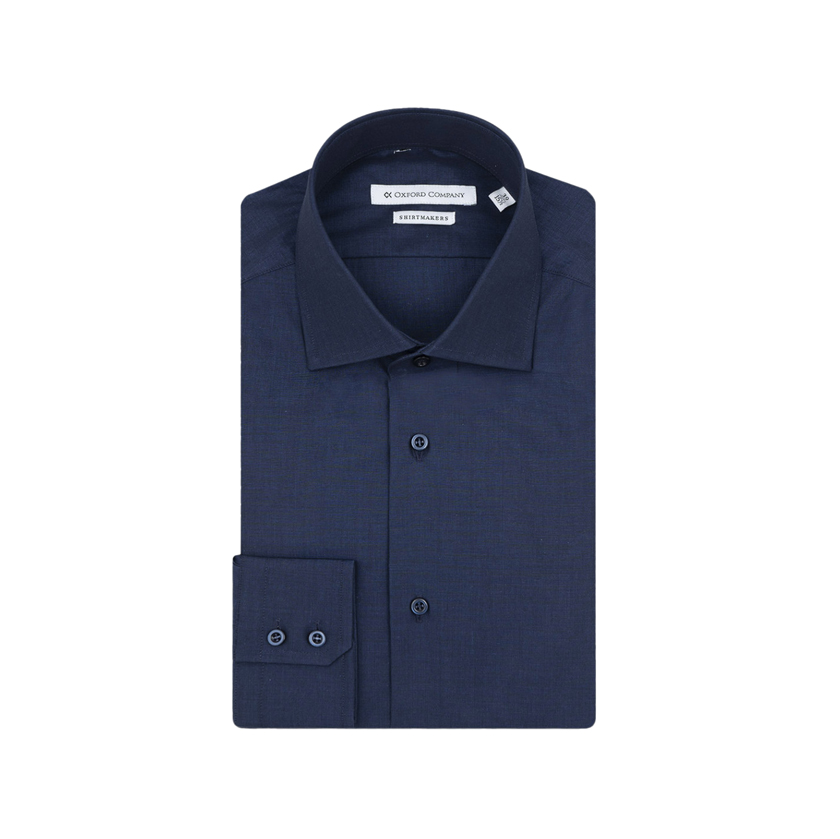 Σκούρο μπλε πουκάμισο σε γραμμή slim