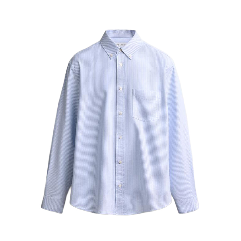 Light blue regular-fit oxford shirt