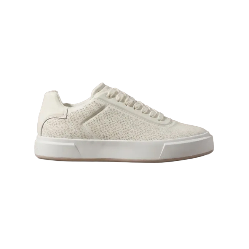 Εκρού sneakers cupsole με διάτρητο μοτίβο