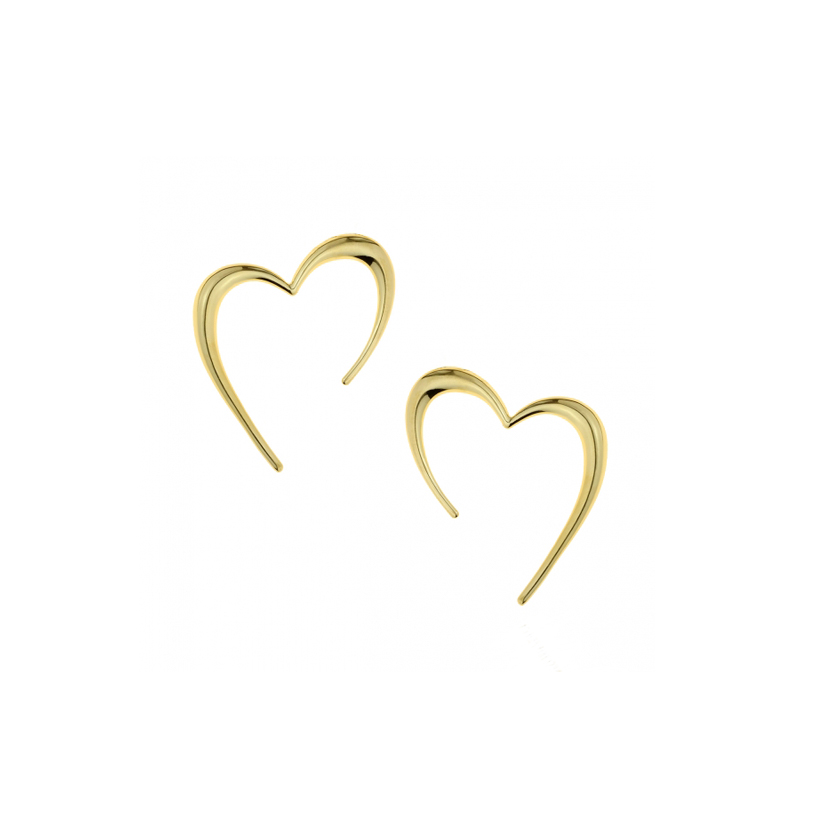 Επιχρυσωμένα σκουλαρίκια καρδιά