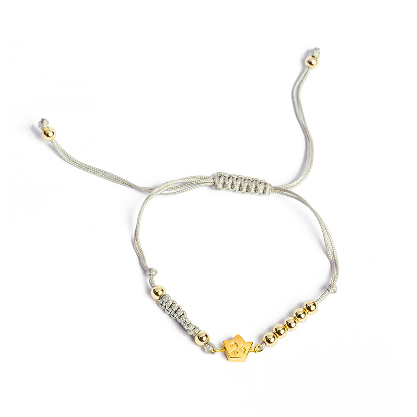 Βραχιόλι - γούρι 2024 με χρυσές λεπτομέρειες