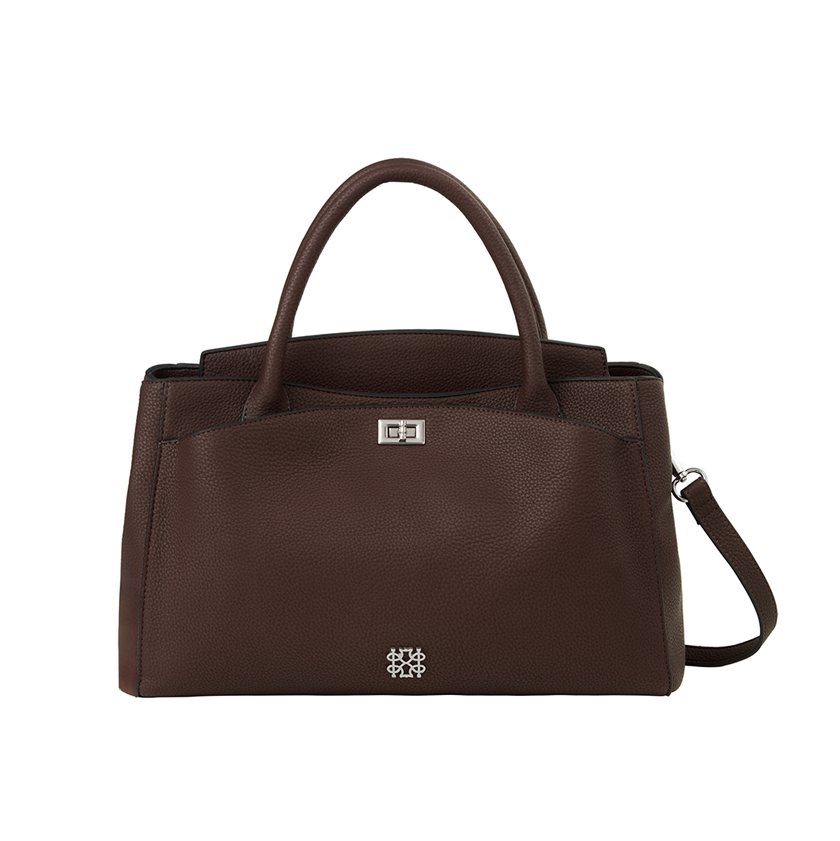 Brown tote bag in Joy synthetic
