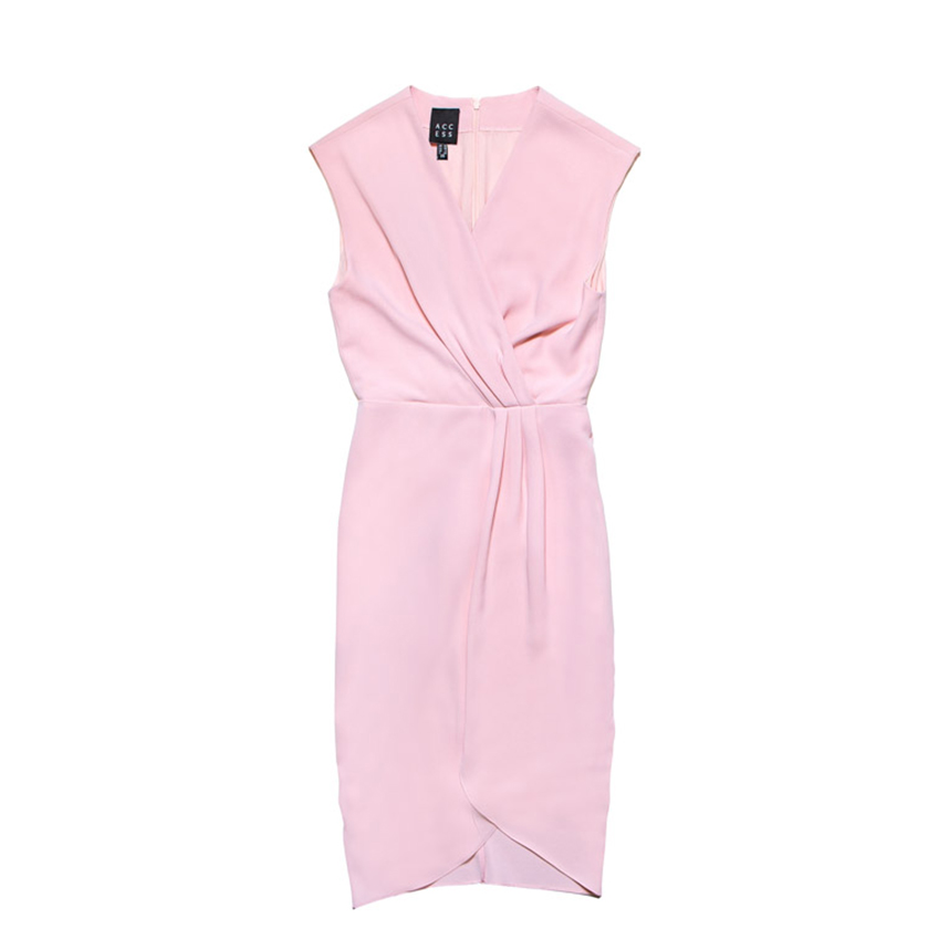 Φόρεμα κρουαζέ με πιέτες