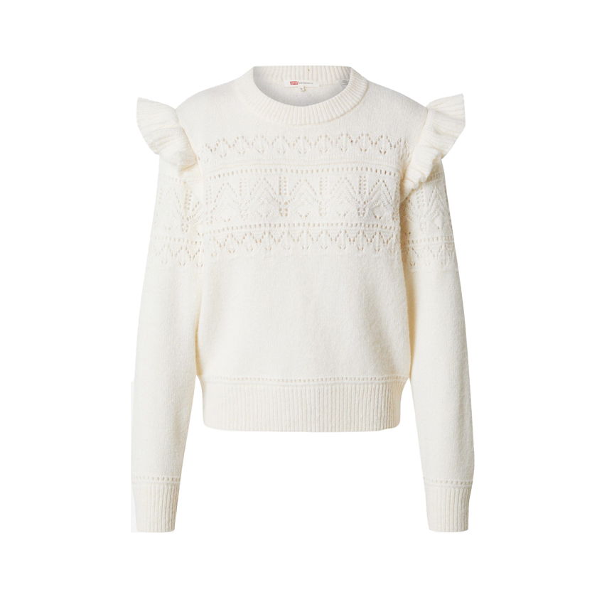 Εκρού πουλόβερ με διάτρητο σχέδιο και βολάν, Levi's