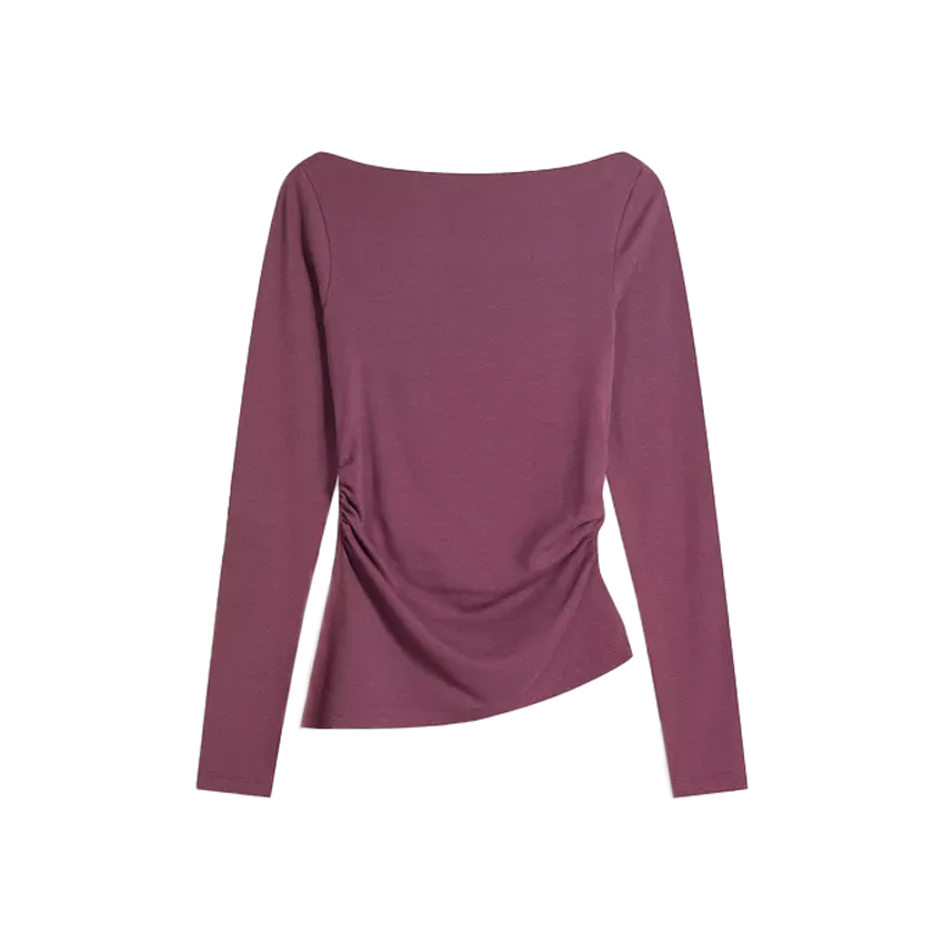 Μοβ ασύμμετρη μπλούζα