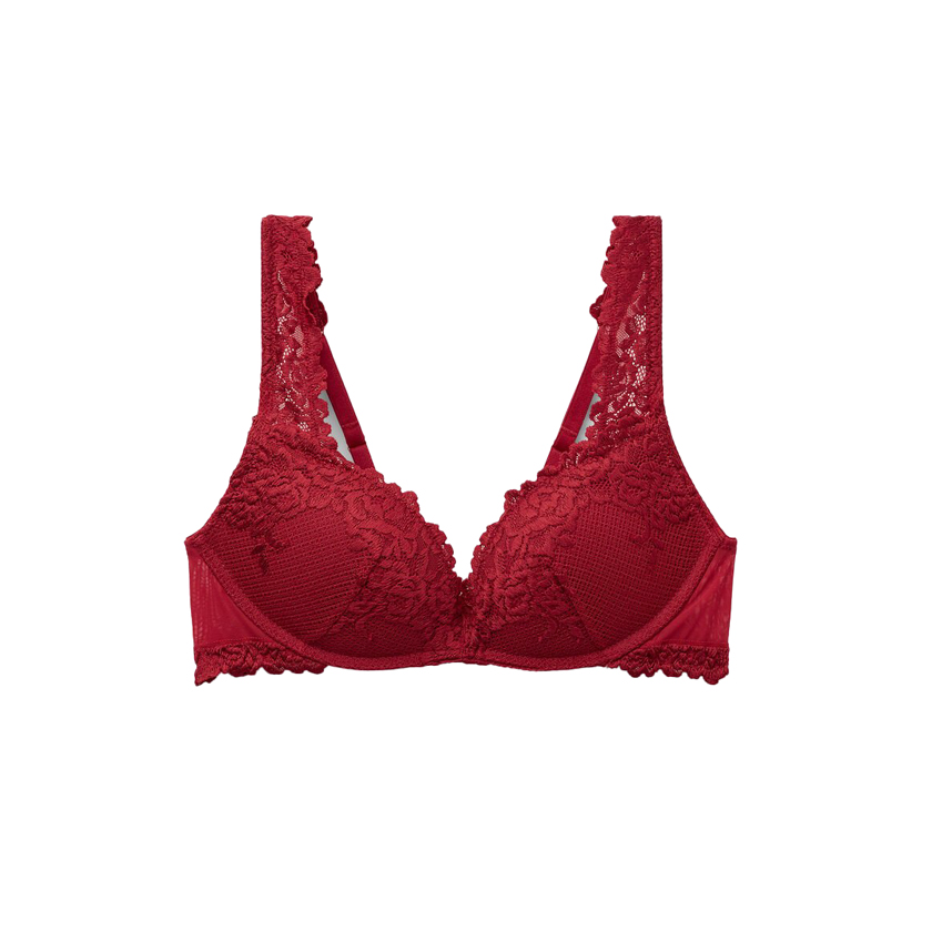Κόκκινο super push up σουτιέν Gioia - Pretty Flowers