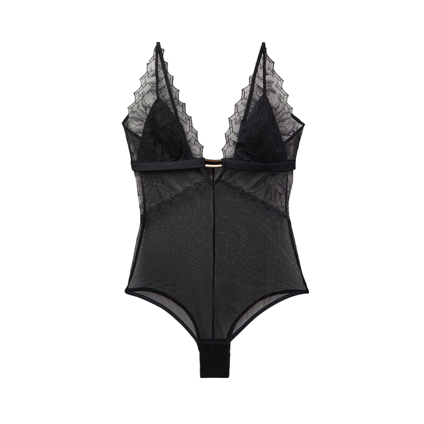 Μαύρο κορμάκι με δαντέλα - Playful Glamour