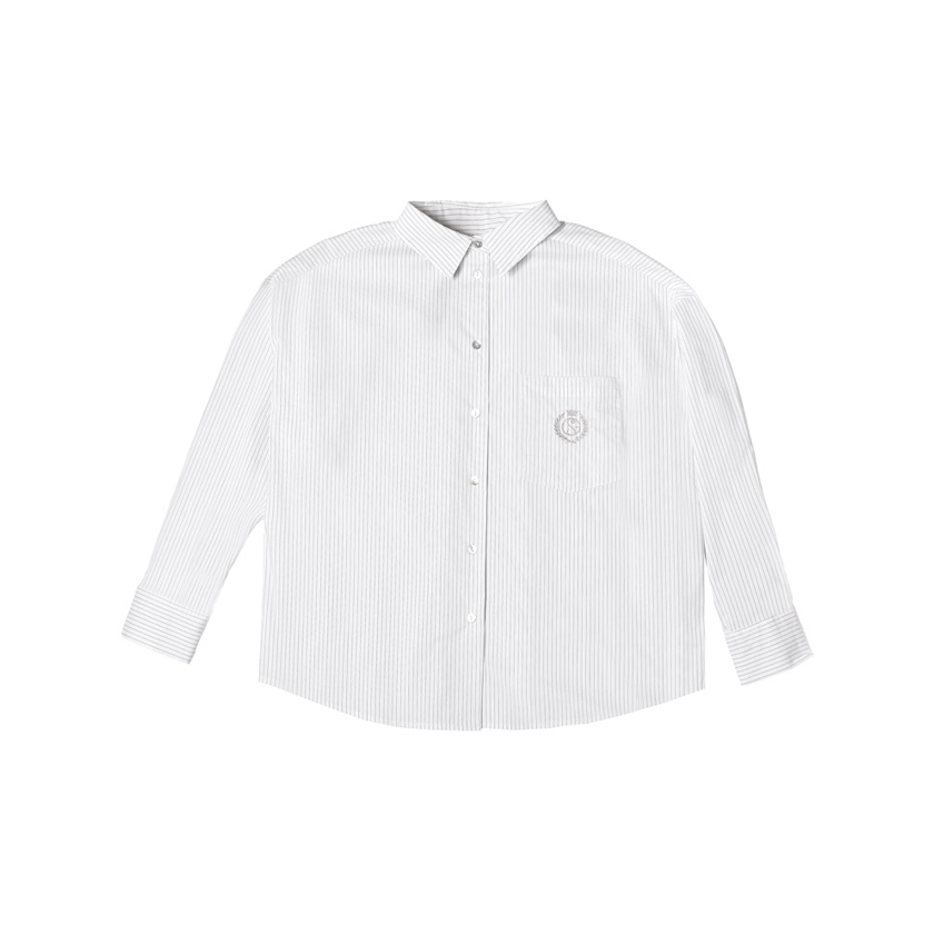 Λευκό πουκάμισο με κέντημα