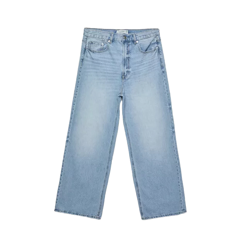 Μπλε τζιν σε γραμμή baggy wide