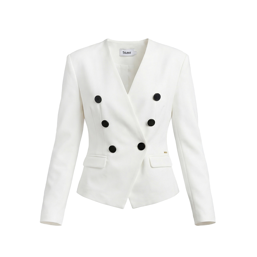 Λευκό σταυρωτό σακάκι