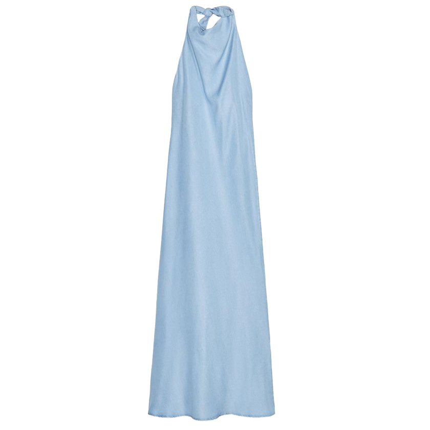 Γαλάζιο maxi φόρεμα halter